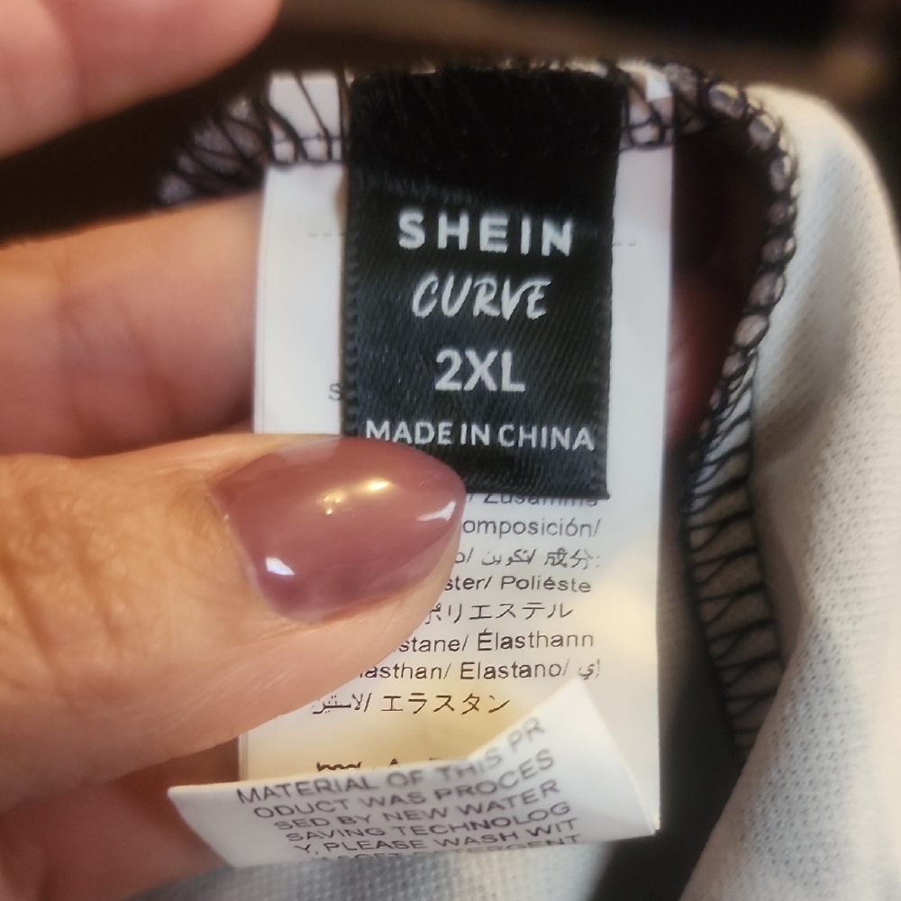 SHEIN Curve Dress - Black and Tan